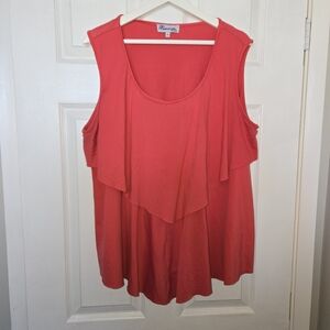 Women's Red Layered Tank Top